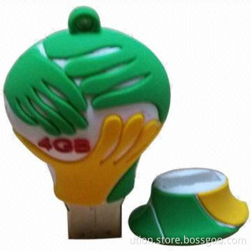 2014 World Cup USB Flash Drive with 1 to 32GB Memory Capacity, Free Sample and Package